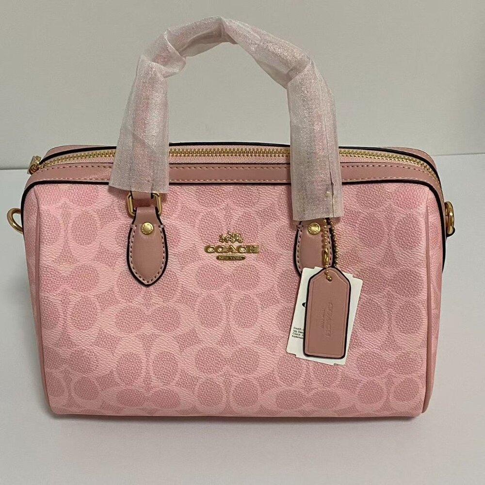 Coach Signature Pink Satchel Bag - Picture 6 of 6